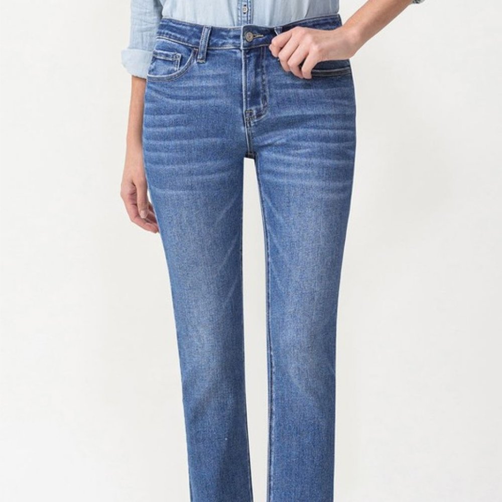 Lovervet Full Size Maggie Midrise Slim Ankle Straight Jeans